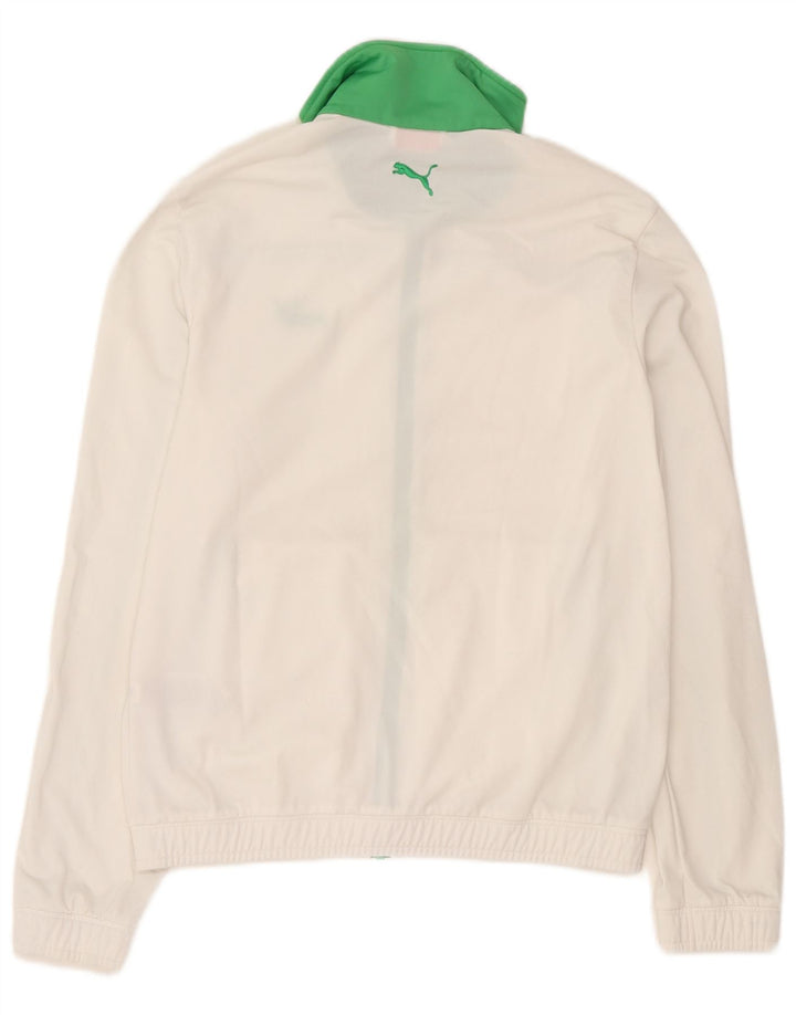 Puma Mens Tracksuit Top Jacket Medium White Colourblock Polyester