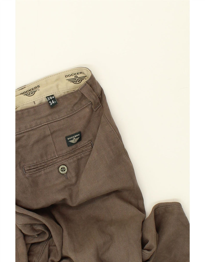 DOCKERS Mens Straight Chino Trousers W36 L34  Brown Cotton | Vintage Dockers | Thrift | Second-Hand Dockers | Used Clothing | Messina Hembry 