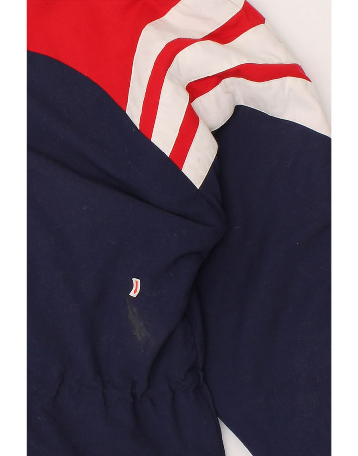 ADIDAS Mens Windbreaker Jacket UK 38/40 Medium Navy Blue Colourblock