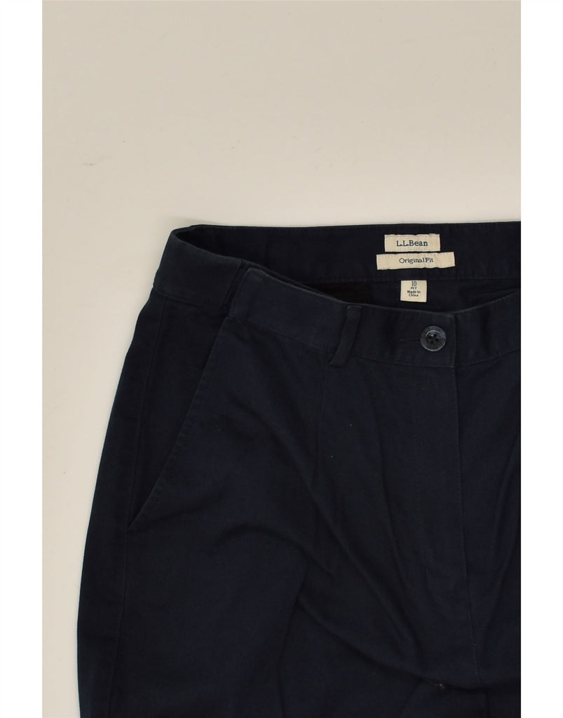 L.L.BEAN Womens Petite Capri Chino Trousers US 10 Large W28 L16 Navy Blue | Vintage L.L.Bean | Thrift | Second-Hand L.L.Bean | Used Clothing | Messina Hembry 