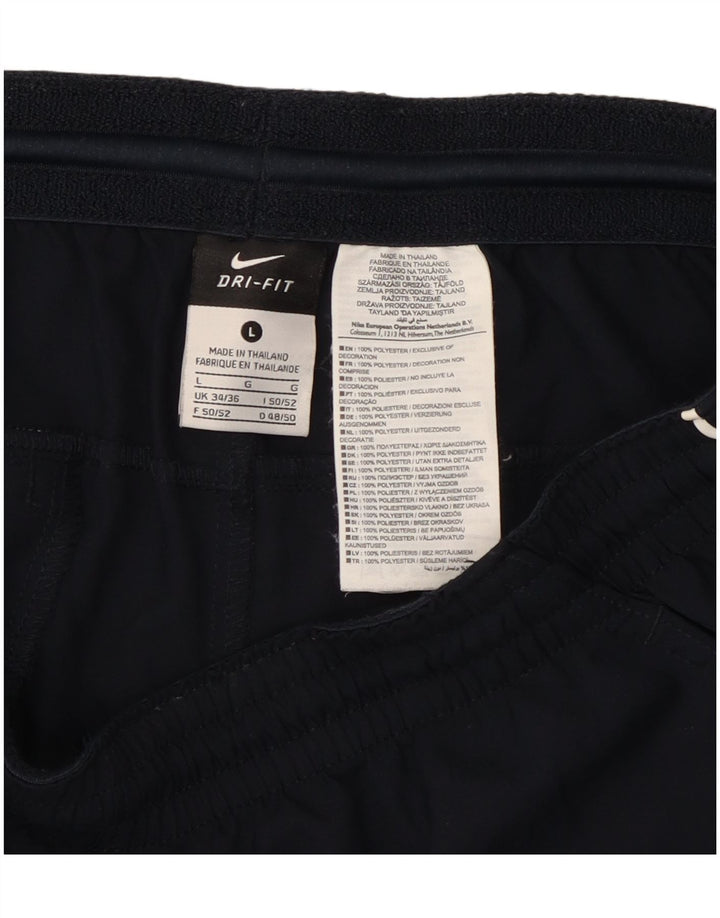Nike Mens Dri Fit Sport Shorts  Large  Navy Blue Polyester