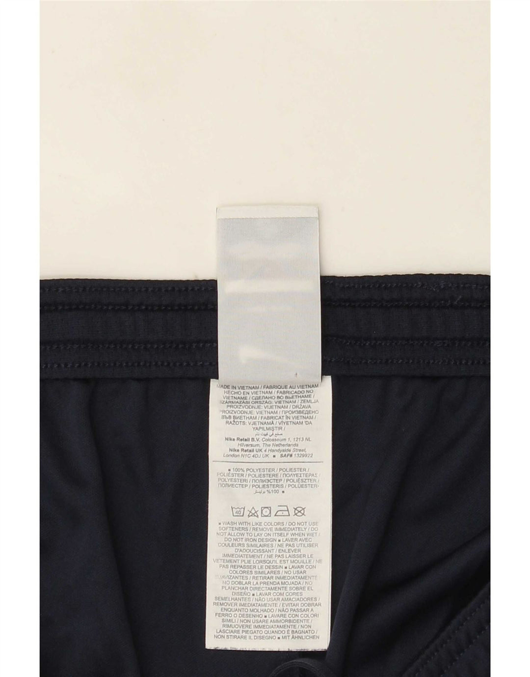 Nike Mens Dri Fit Slim Sport Shorts Large Navy Blue Colourblock Polyester