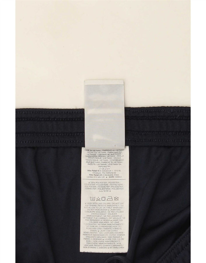 Nike Mens Dri Fit Slim Sport Shorts Large Navy Blue Colourblock Polyester