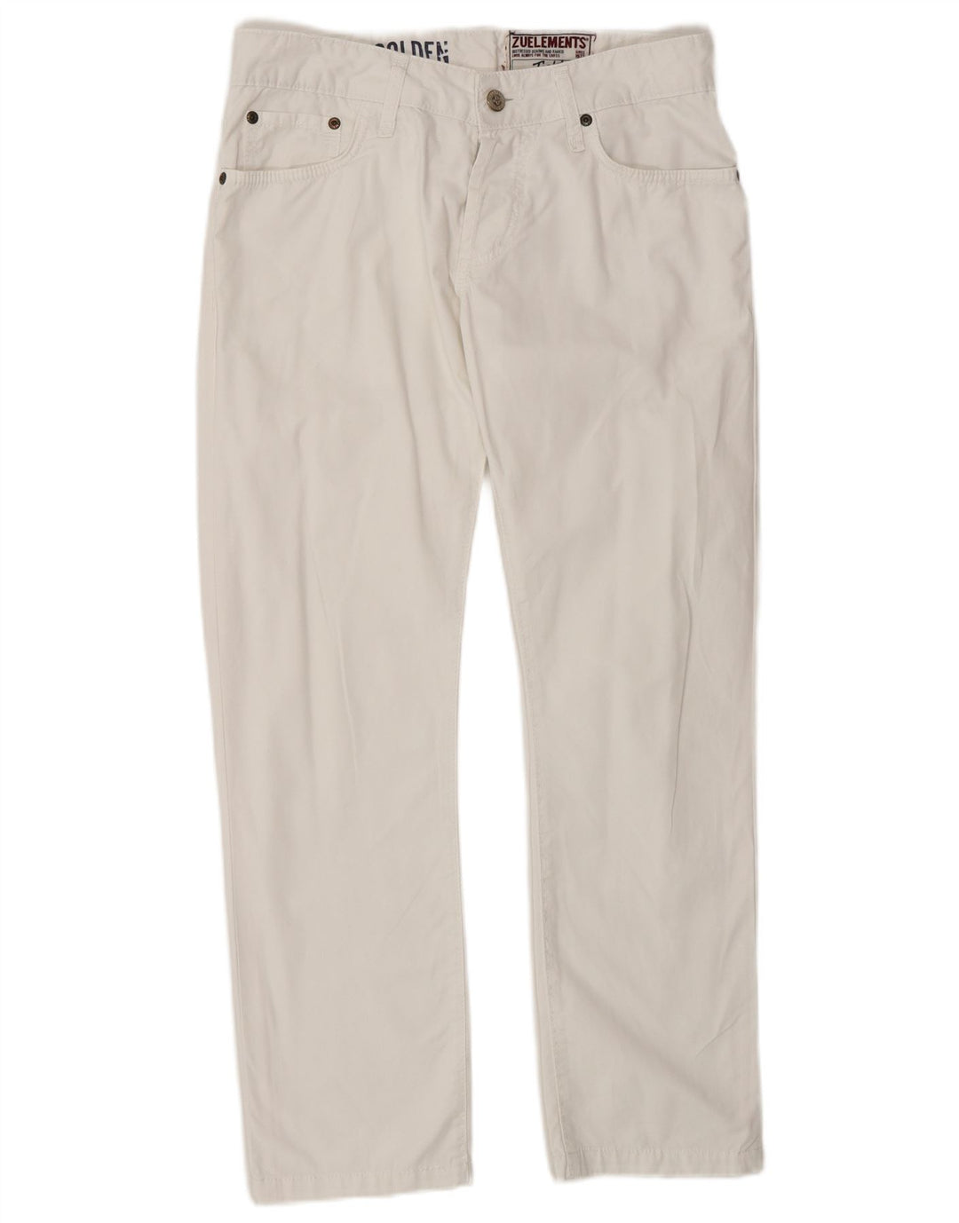 Zu Elements Womens Stretch Straight Jeans W31 L27 White Cotton