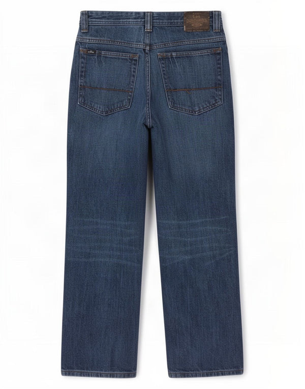 Lee Boys Dungarees Wide Leg Jeans 15-16 Years W28 L29 Blue Cotton