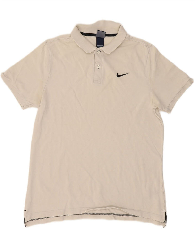 NIKE Mens Polo Shirt Large White Cotton Vintage Nike and Second-Hand Nike from Messina Hembry 