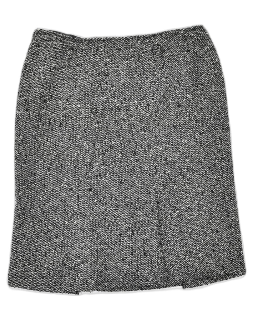 LUISA SPAGNOLI Womens Straight Skirt IT 44 Medium W30 Grey Flecked Cotton | Vintage | Thrift | Second-Hand | Used Clothing | Messina Hembry 