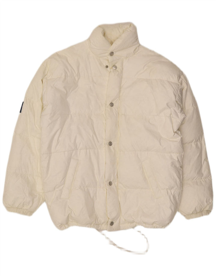 John F Gee Mens Padded Jacket UK 40 Large White Polyamide