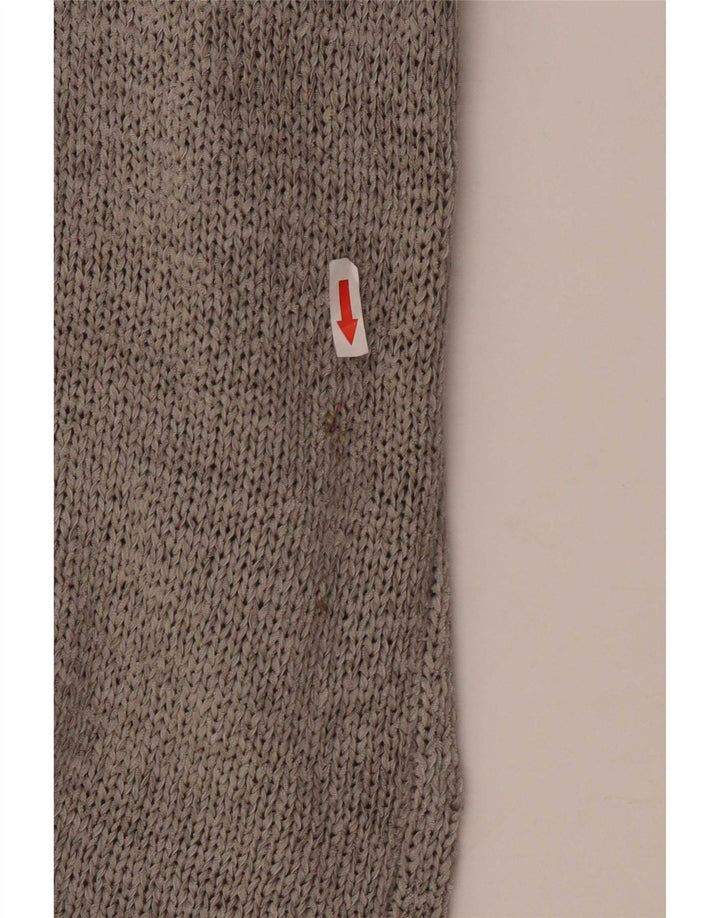 Marks & Spencer Womens Classic Open Cardigan Sweater UK 16 Large Grey