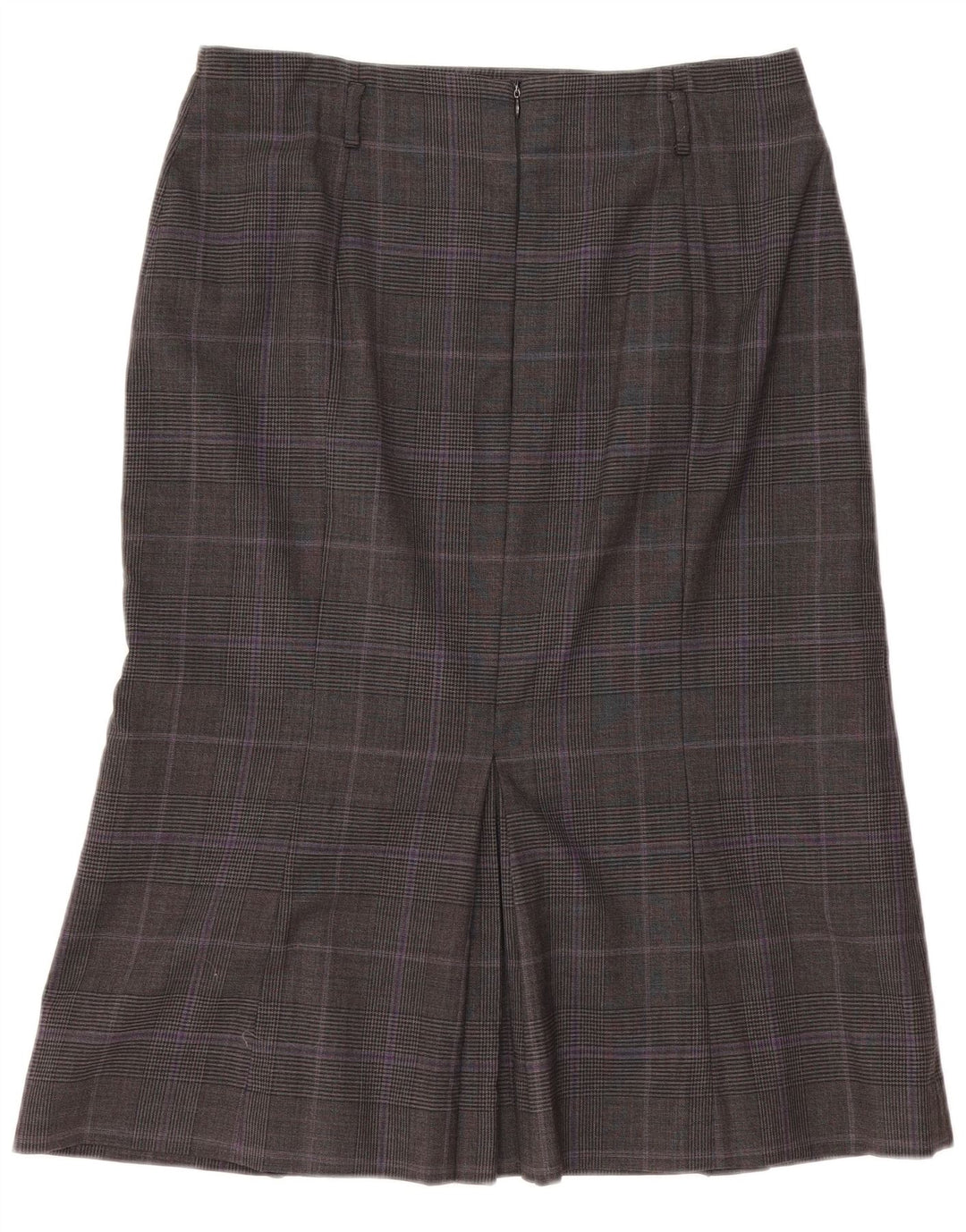 Hobbs Womens Mermaid Skirt UK 14 Large W33 Grey Check Wool
