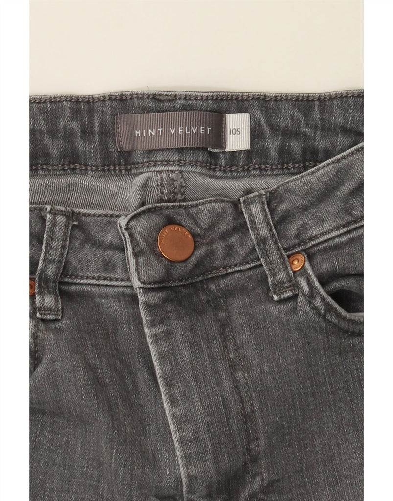 MINT VELVET Womens Slim Jeans UK 10 Small W26 L26 Grey Cotton Vintage MINT VELVET and Second-Hand MINT VELVET from Messina Hembry 