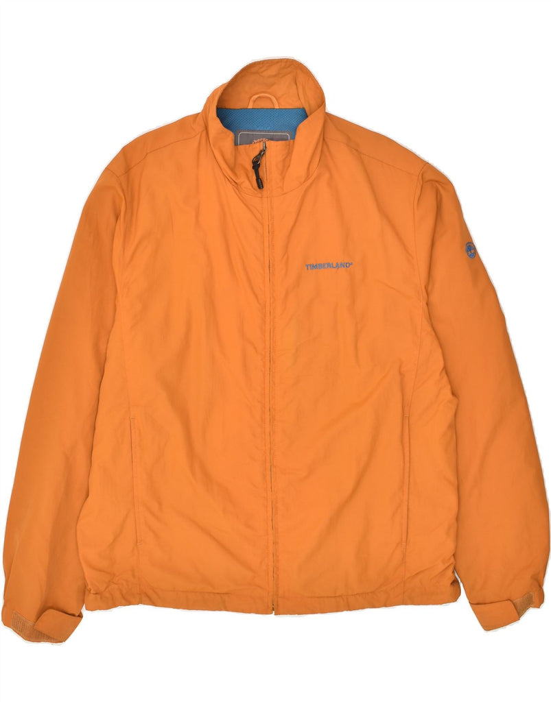 TIMBERLAND Mens Bomber Jacket UK 40 Large Orange Nylon | Vintage Timberland | Thrift | Second-Hand Timberland | Used Clothing | Messina Hembry 