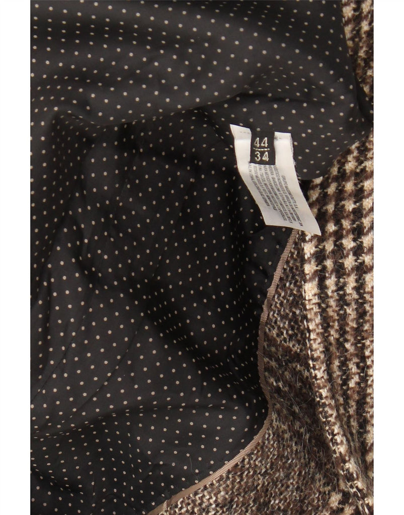 MASSIMO DUTTI Womens Double Breasted Coat EU 44 XL Brown Check Wool Vintage Massimo Dutti and Second-Hand Massimo Dutti from Messina Hembry 