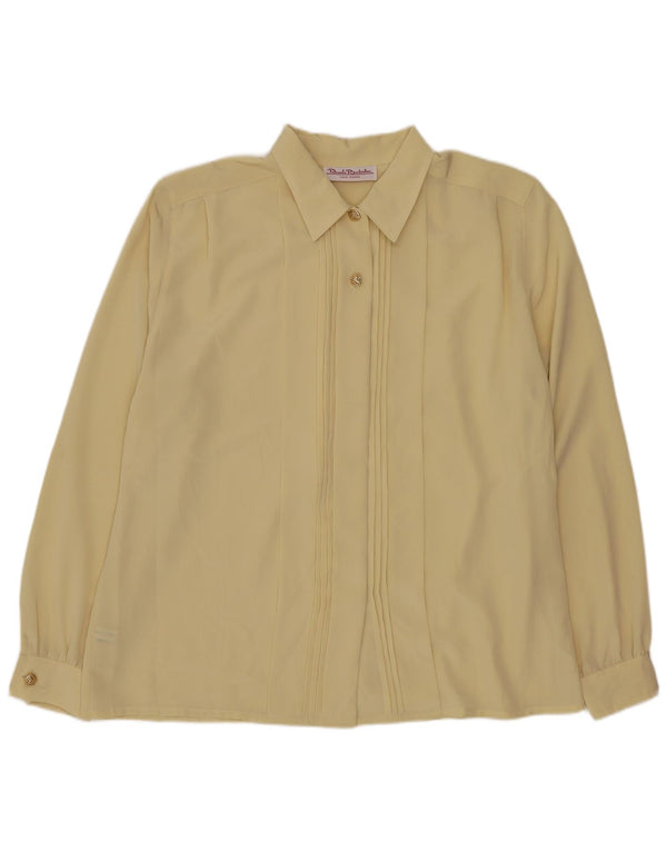 Renato Balestra Womens Oversized Shirt Blouse IT 48 XL Beige Polyester