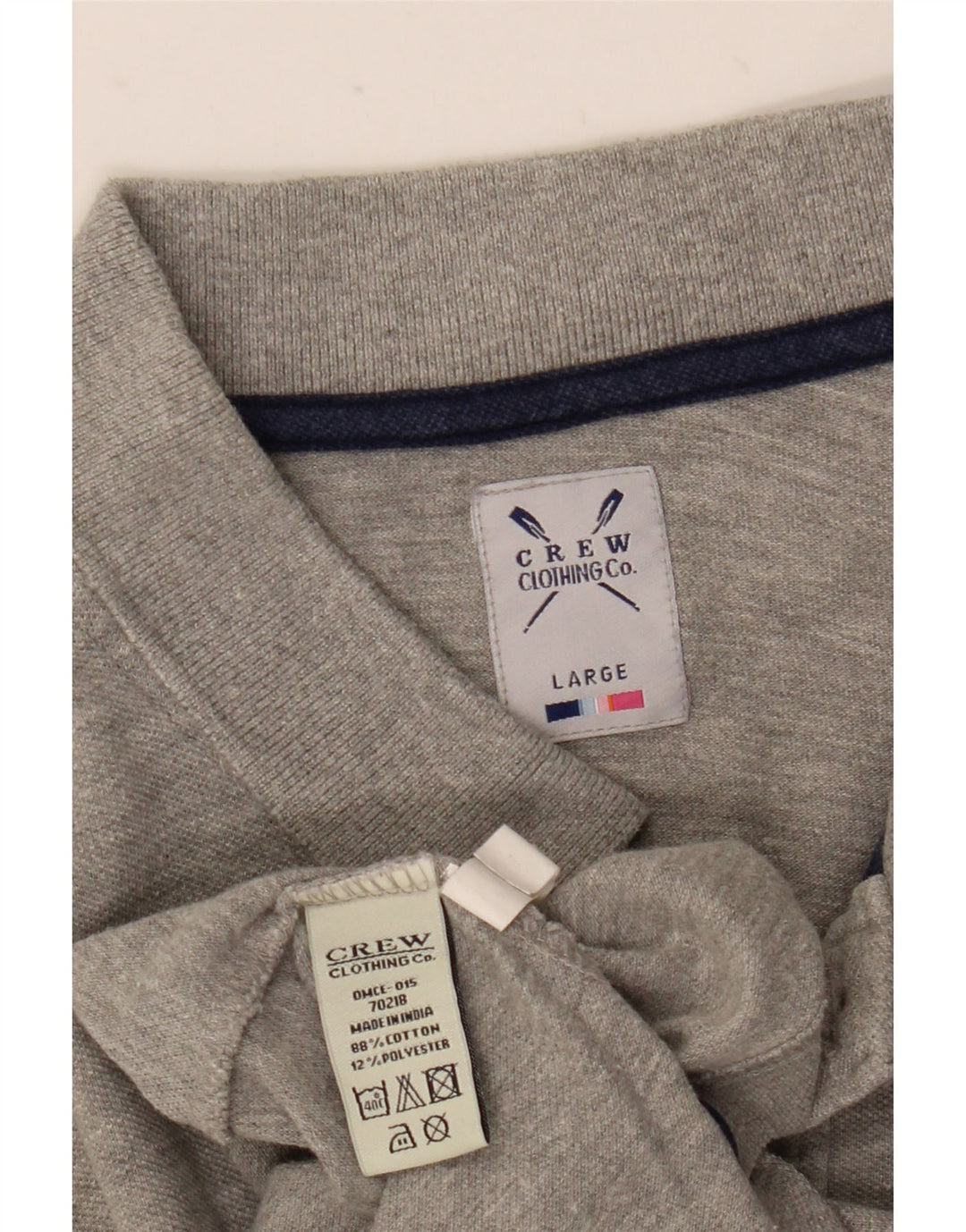 Crew Clothing Mens Polo Shirt Large Grey Cotton