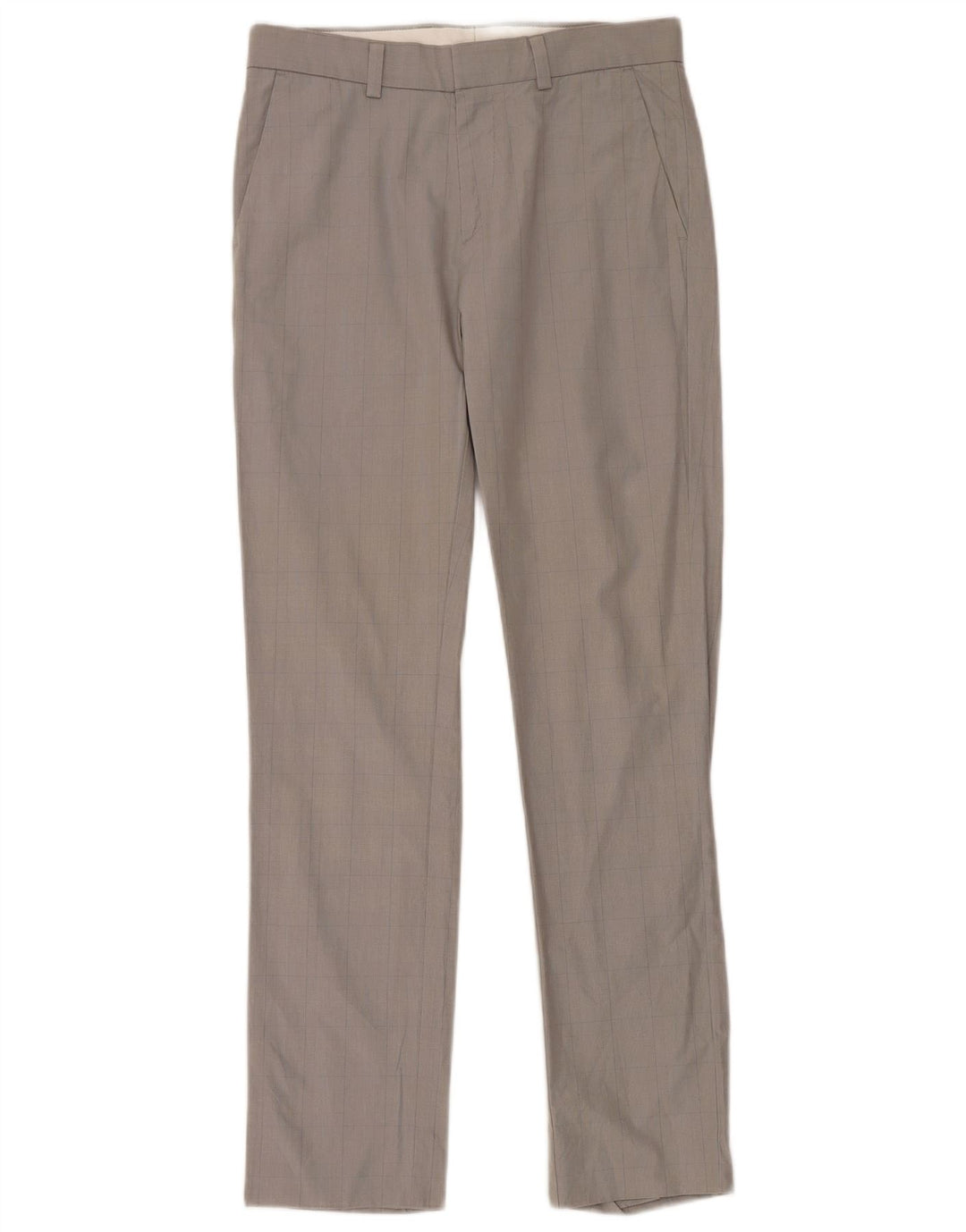 Dockers Mens Straight Chino Trousers W31 L32 Grey Check Cotton