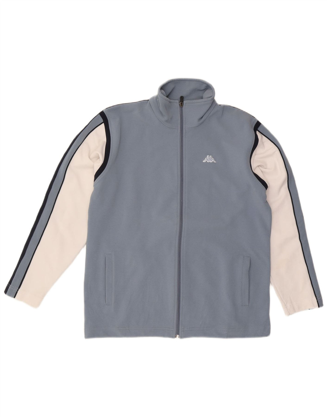 Kappa Mens Tracksuit Top Jacket Medium Blue Colourblock Polyester