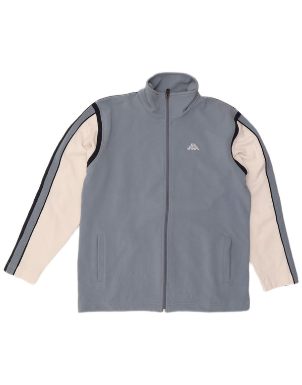 Kappa Mens Tracksuit Top Jacket Medium Blue Colourblock Polyester