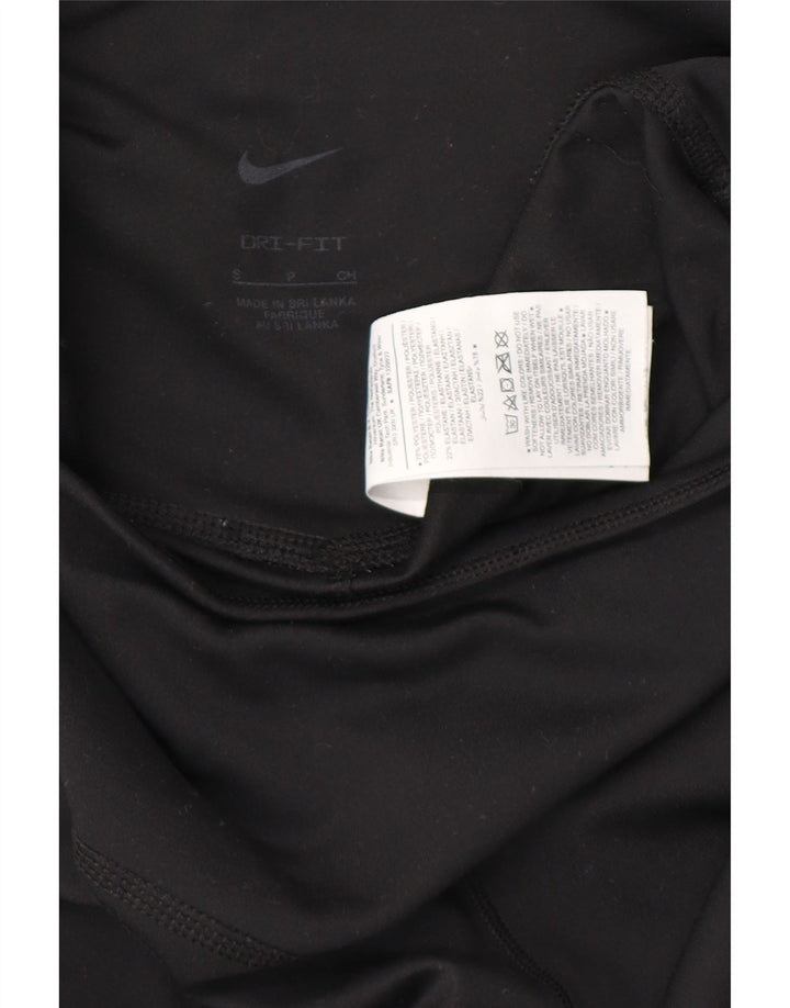 Nike Womens Dri Fit Leggings UK 10 Small Black Polyester