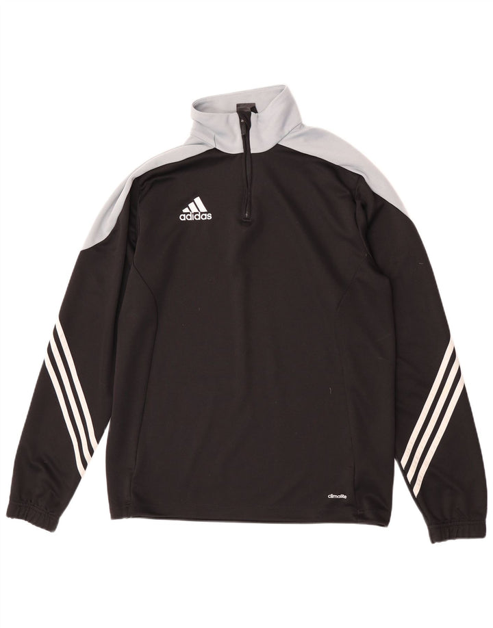 Adidas Mens Climalite Pullover Tracksuit Top Medium Black Colourblock