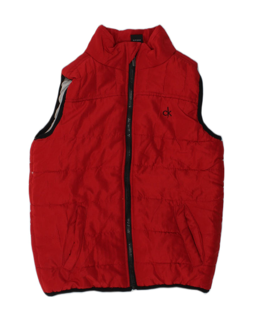 CALVIN KLEIN Boys Padded Gilet 5-6 Years Red Polyester | Vintage Calvin Klein | Thrift | Second-Hand Calvin Klein | Used Clothing | Messina Hembry 