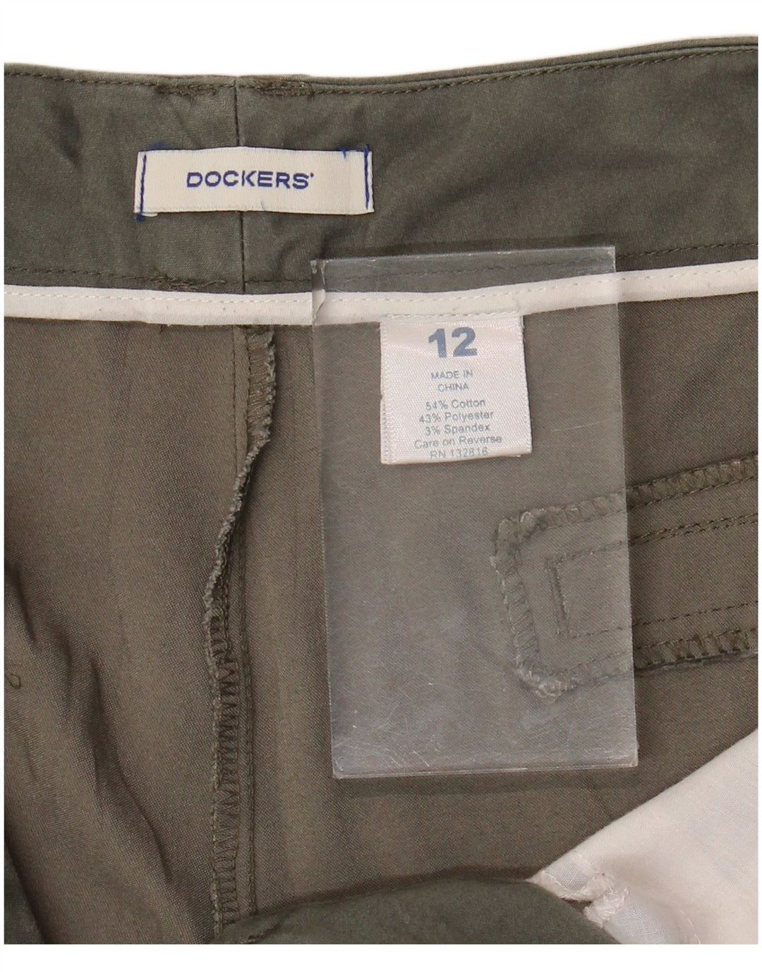Dockers Womens Capri Trousers US 10 Large W34 L20 Grey Cotton