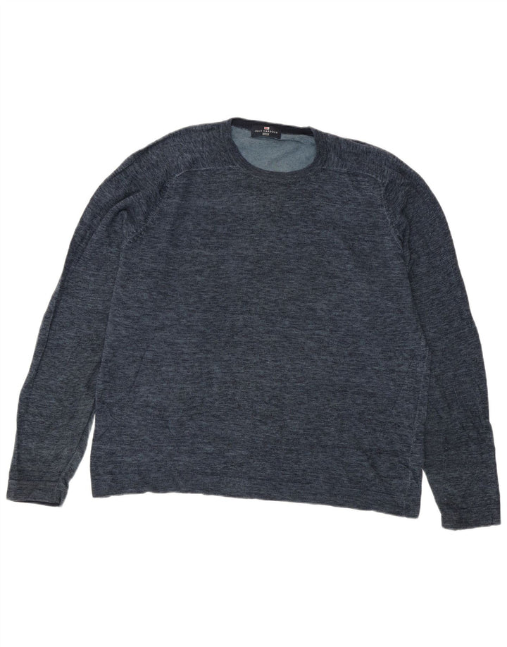 Marks & Spencer Mens Blue Harbour Crew Neck Jumper Sweater Large Navy Blue