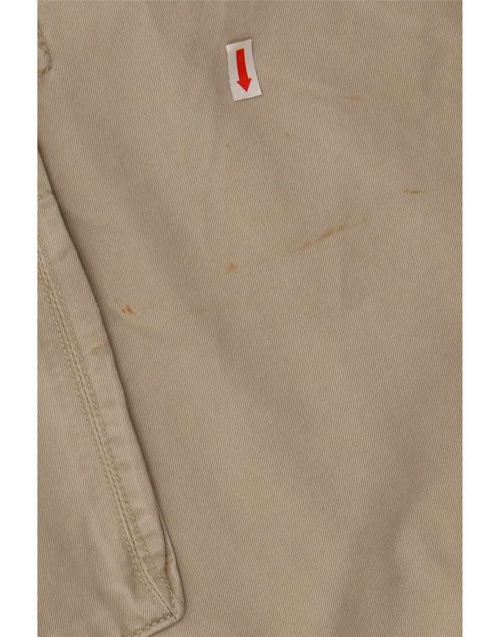 XDYE Womens Straight Cargo Trousers EU 42 Large W34 L31 Beige