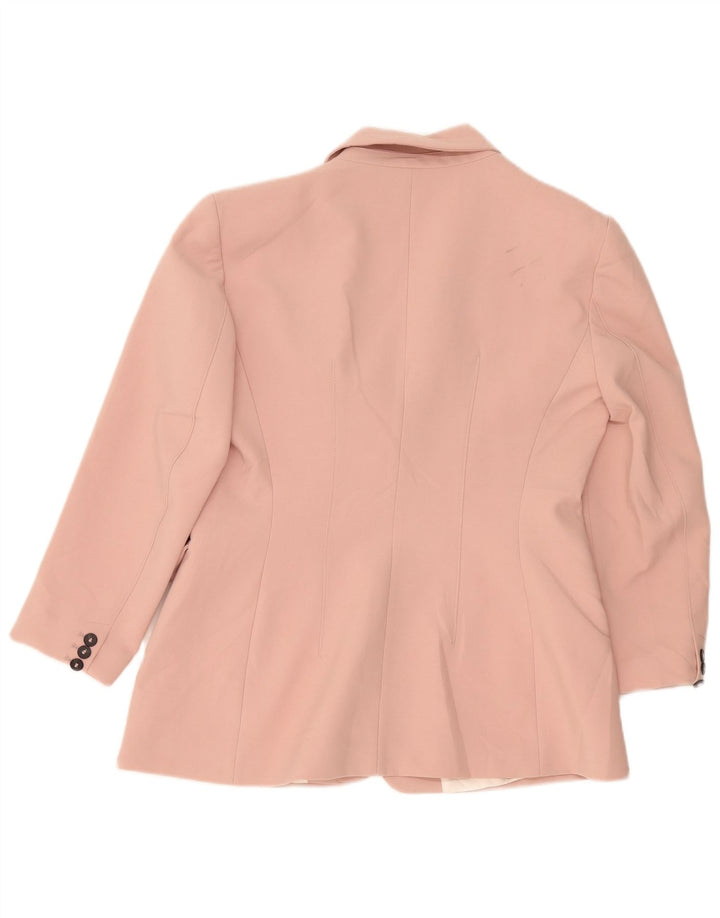 Zara Womens 2 Button Blazer Jacket UK 18 XL Pink