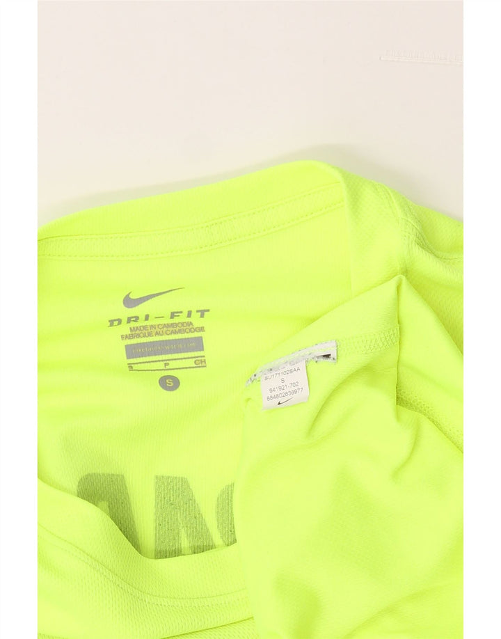 NIKE Mens Dri Fit Graphic T-Shirt Top Small Yellow Vintage Nike and Second-Hand Nike from Messina Hembry 