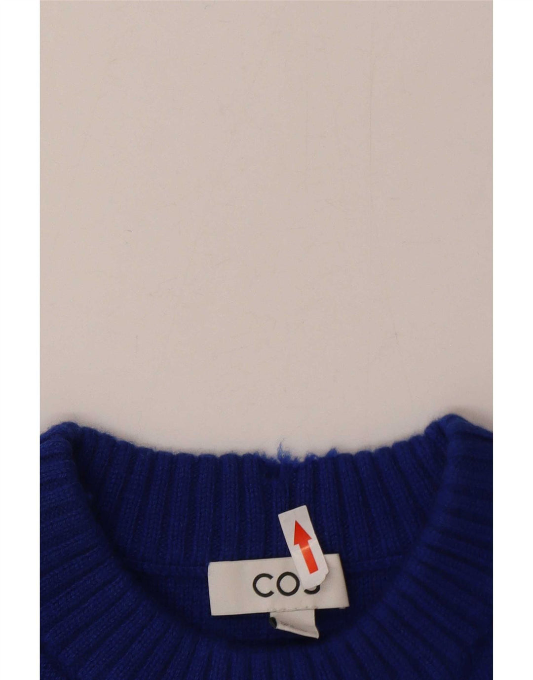 Cos Womens Crew Neck Jumper Sweater UK 10 Small Navy Blue Wool