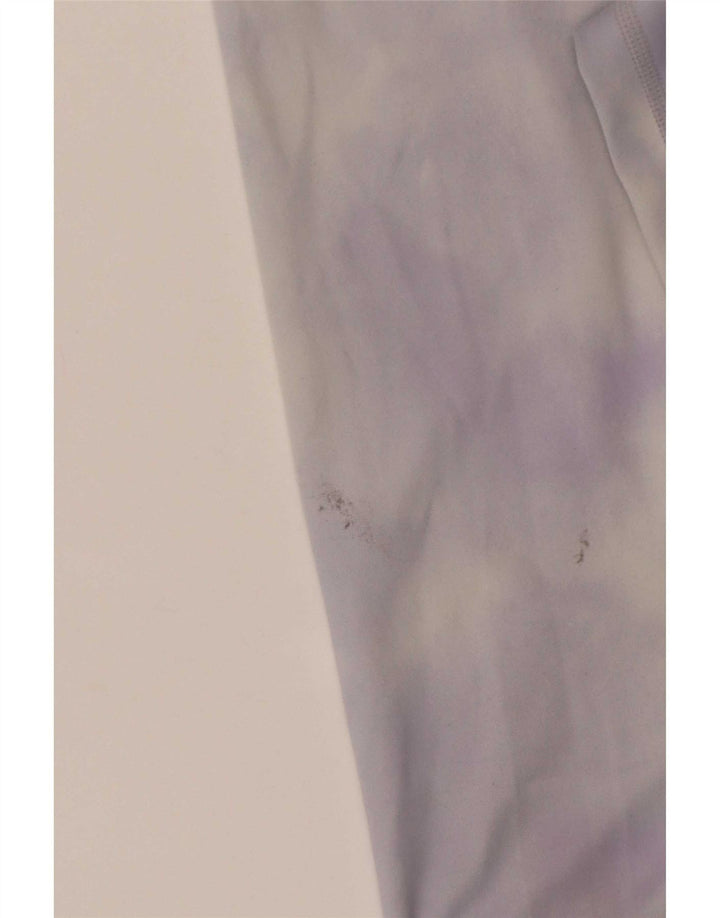 Nike Womens Dri Fit Capri Leggings UK 8 Small Purple Tie Dye Polyester