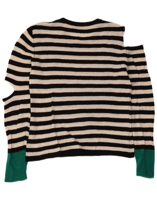 Max Mara Womens Weekend Boat Neck Jumper Sweater UK 14 Medium Black Striped
