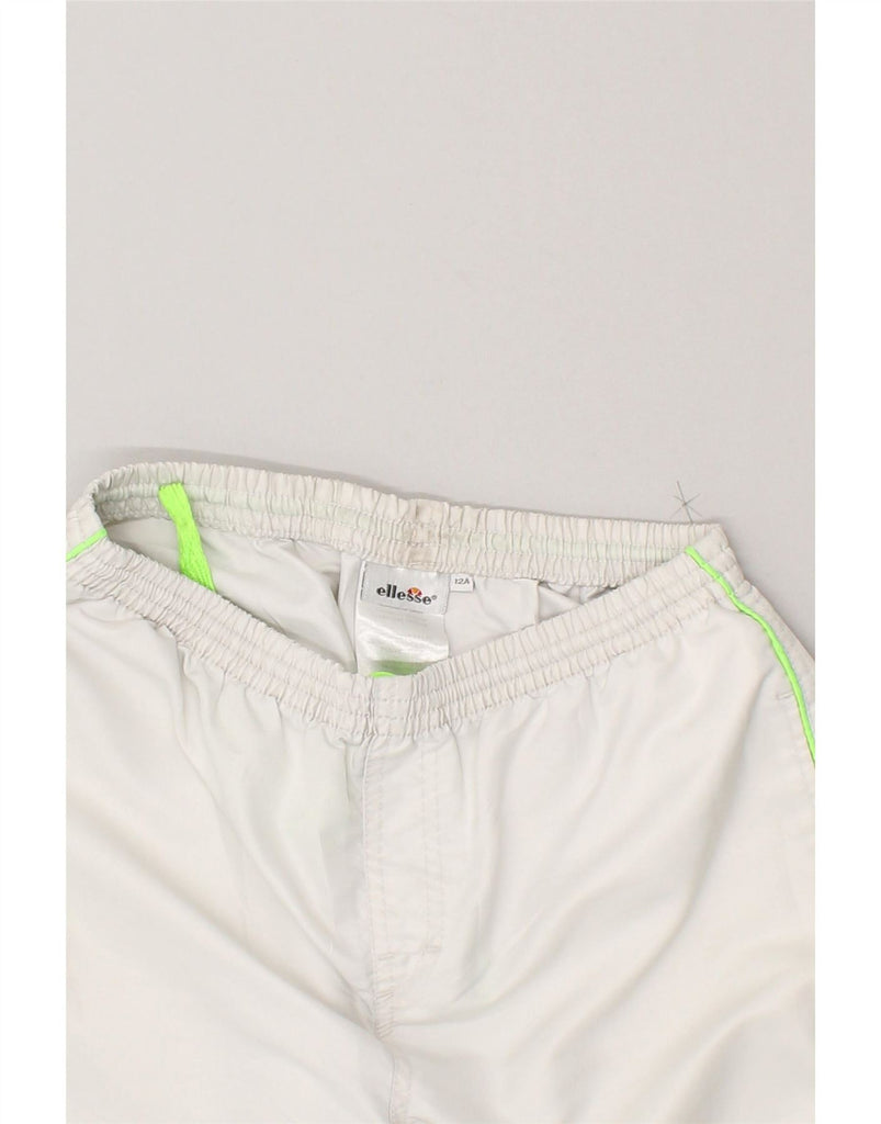 ELLESSE Boys Sport Shorts 11-12 Years White Polyester Vintage Ellesse and Second-Hand Ellesse from Messina Hembry 