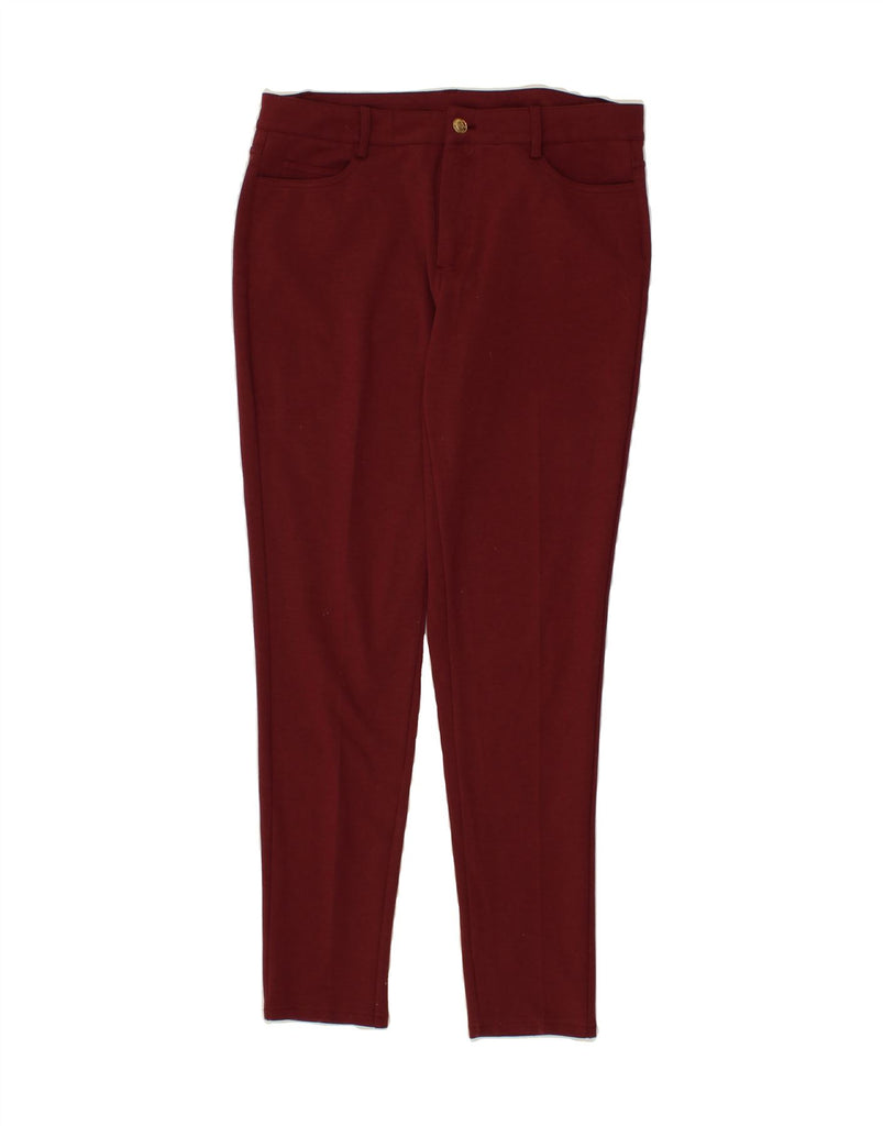 MICHAEL KORS Womens Skinny Casual Trousers US 10 Large W32 L28 Burgundy Vintage Michael Kors and Second-Hand Michael Kors from Messina Hembry 