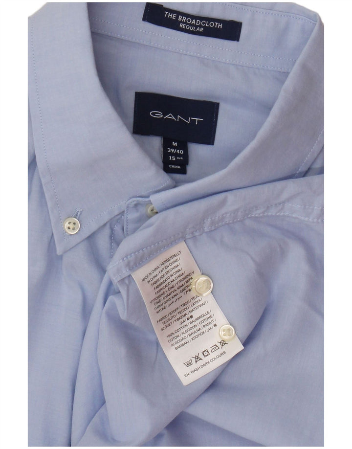 Gant Mens Regular Fit Shirt Size 39/40 15 3/4 Medium Blue Cotton