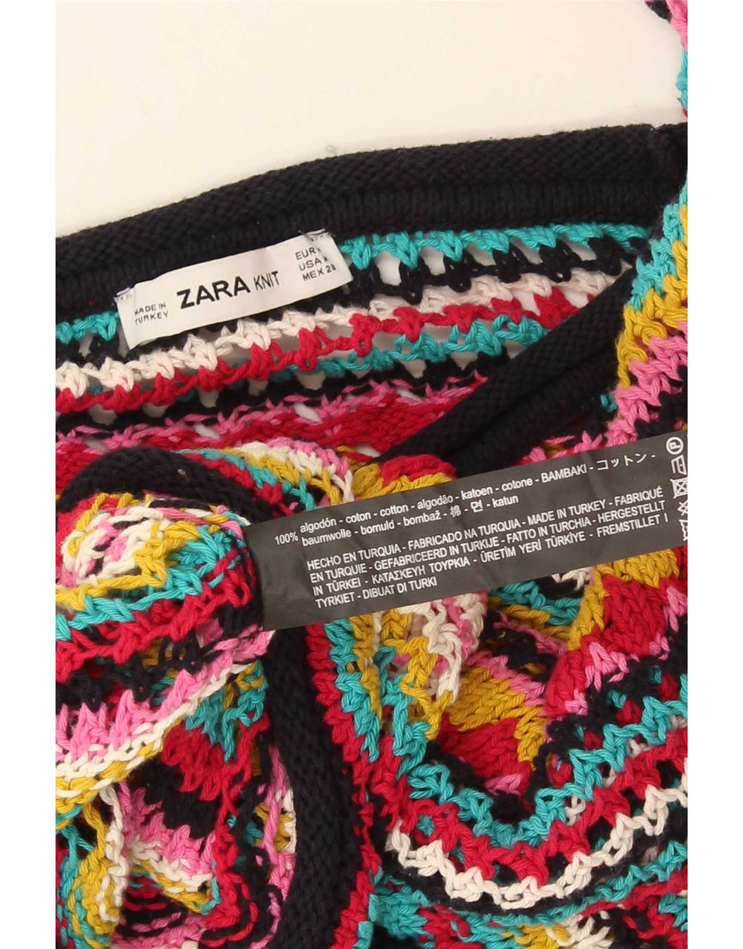 Zara Womens Boat Neck Jumper Sweater UK 14 Medium Multicoloured Striped