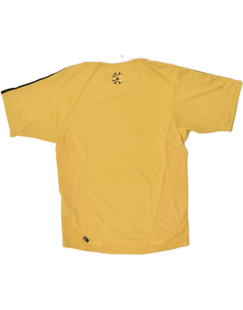 ADIDAS Mens T-Shirt Top Small Yellow Polyester | Vintage Adidas | Thrift | Second-Hand Adidas | Used Clothing | Messina Hembry 