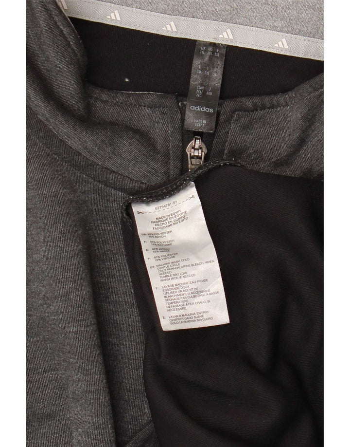 Adidas Mens Tracksuit Top Jacket 2XL Grey Polyester