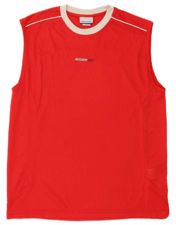Reebok Mens Vest Top Medium Red Polyester