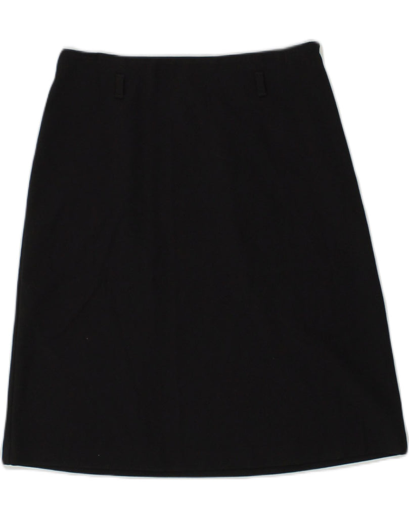 BENETTON Womens A-Line Skirt IT 40 Small W28  Black Polyester | Vintage Benetton | Thrift | Second-Hand Benetton | Used Clothing | Messina Hembry 