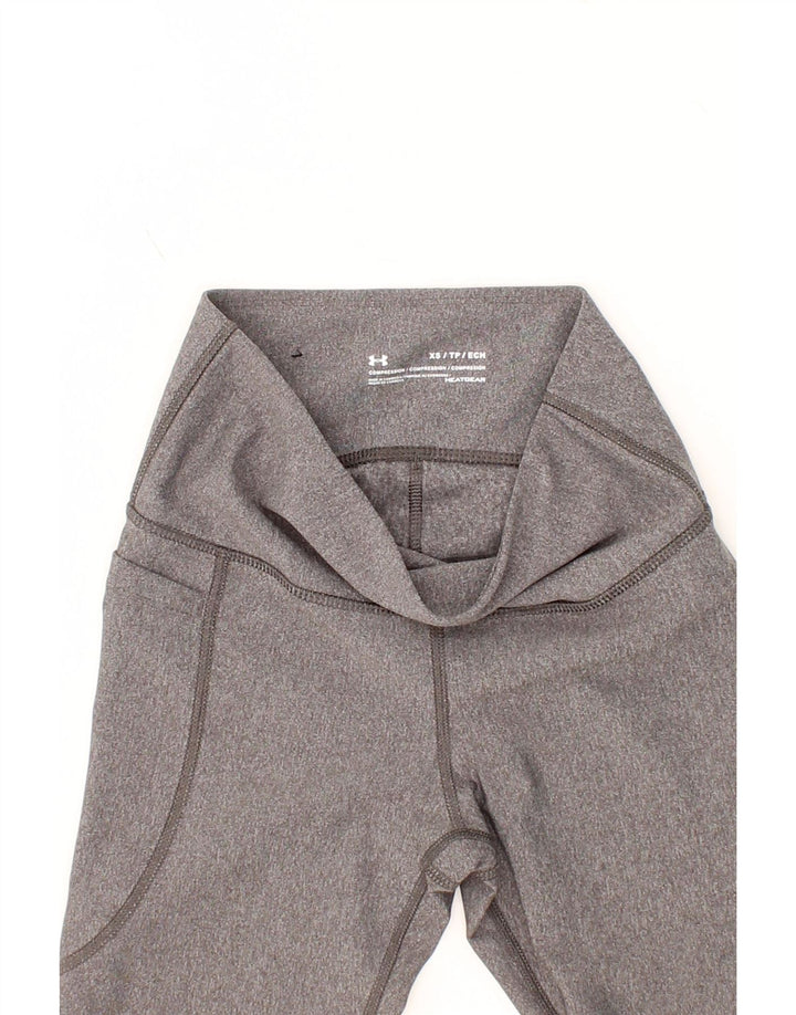 UNDER ARMOUR Womens Leggings UK 4 XS  Grey Polyester Vintage Under Armour and Second-Hand Under Armour from Messina Hembry 