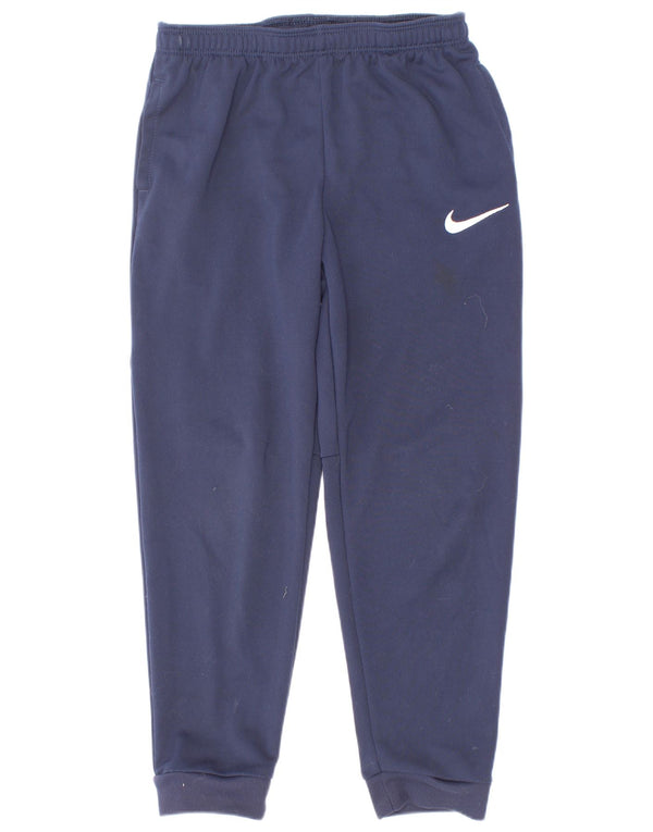 Nike Boys Dri Fit Tracksuit Trousers Joggers 6-7 Years Large Navy Blue
