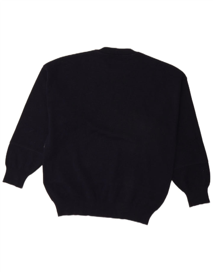 Il Granchio Mens Crew Neck Jumper Sweater Large Navy Blue Colourblock