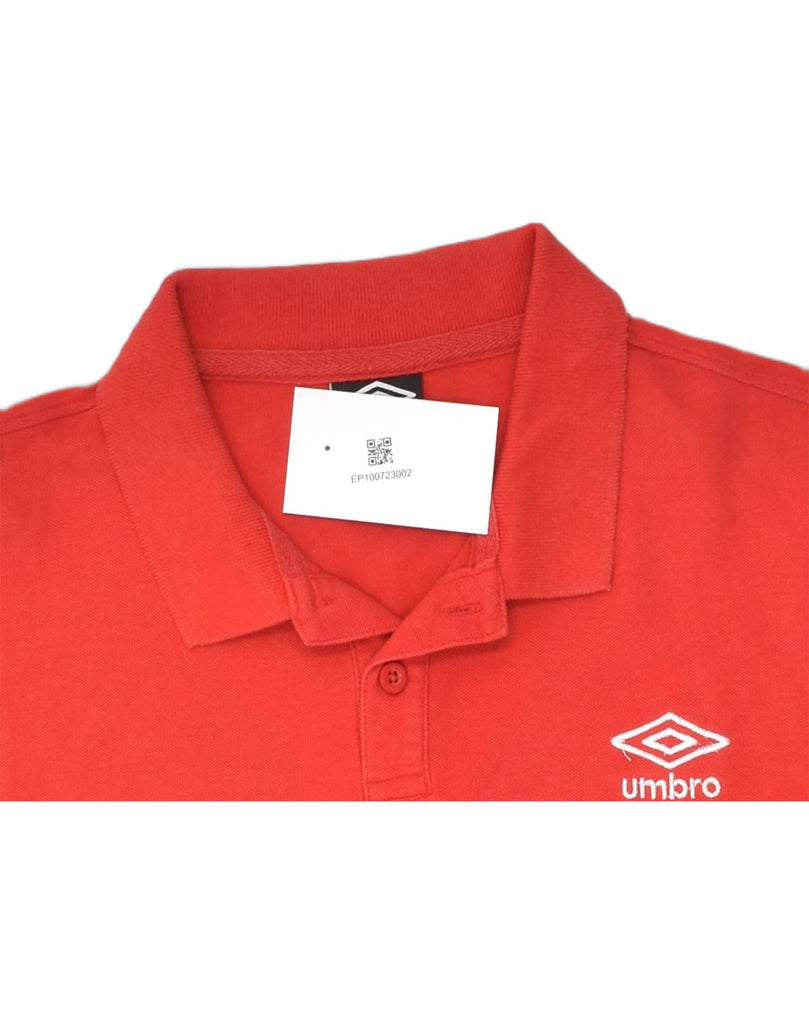 UMBRO Mens Polo Shirt Large Red Cotton | Vintage Umbro | Thrift | Second-Hand Umbro | Used Clothing | Messina Hembry 