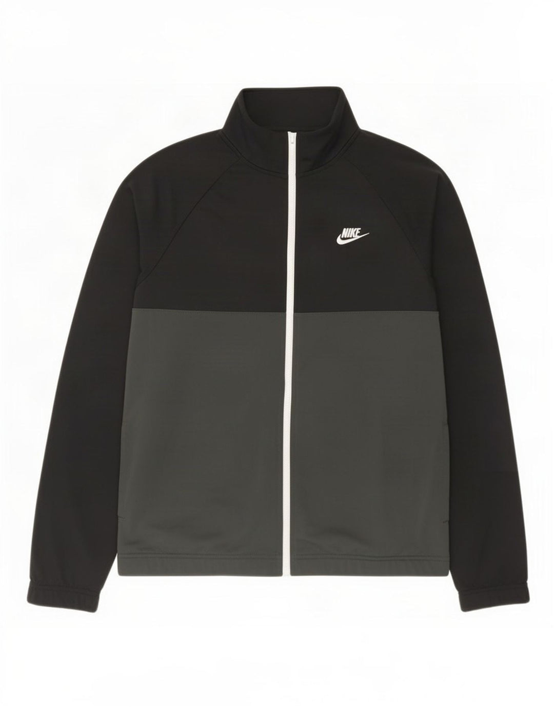Nike Mens Tracksuit Top Jacket Medium Black Colourblock Polyester