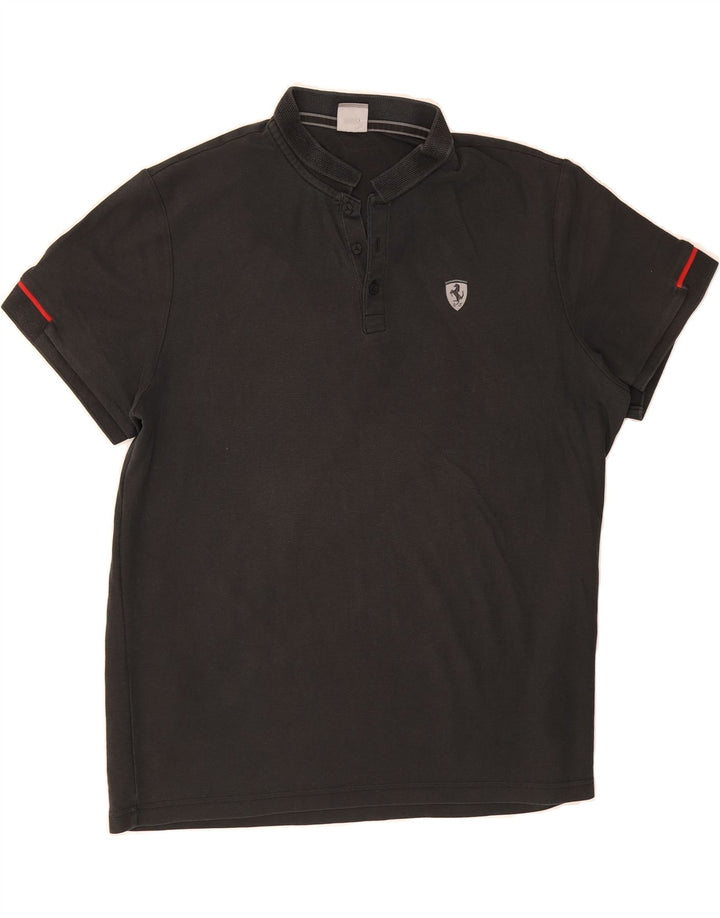 PUMA Mens Polo Shirt 2XL Black Cotton Vintage Puma and Second-Hand Puma from Messina Hembry 