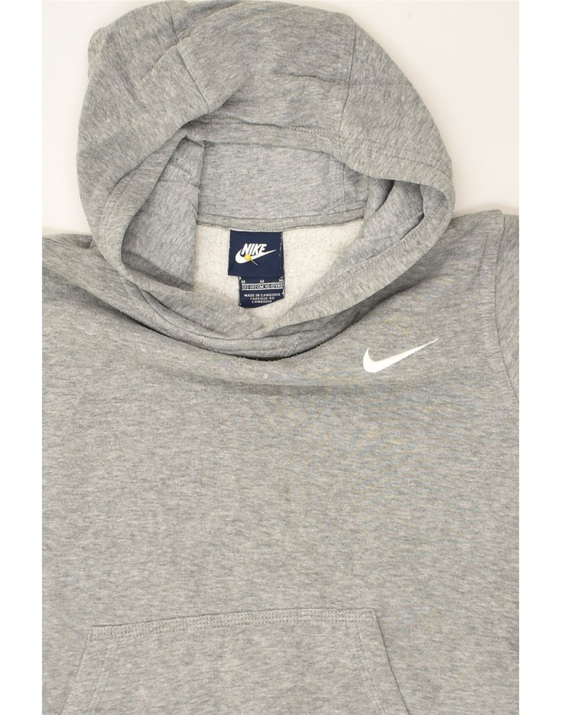 NIKE Boys Hoodie Jumper 10-11 Years Medium Grey Cotton | Vintage Nike | Thrift | Second-Hand Nike | Used Clothing | Messina Hembry 