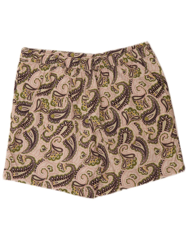 Boden Womens Casual Shorts UK 16 Large W34 Multicoloured Paisley Cotton