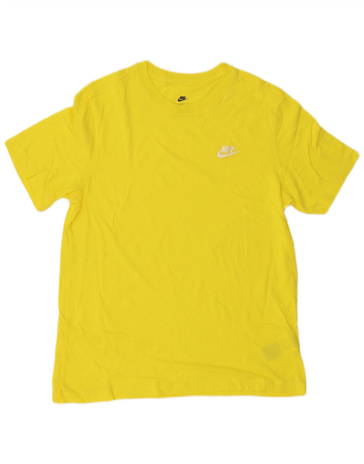 Nike Mens T-Shirt Top Medium Yellow Cotton